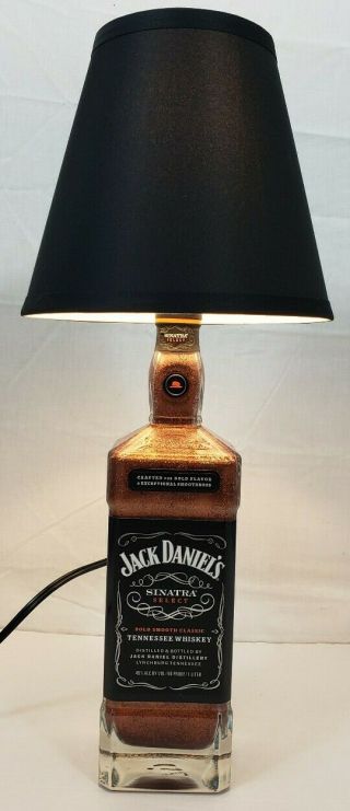 Jack Daniels Frank Sinatra Bottle Lamp Man Cave Bar Decor Whiskey Light Rare