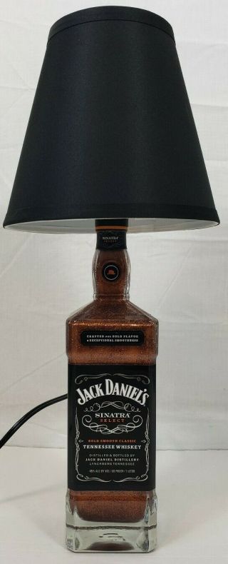 Jack Daniels Frank Sinatra Bottle Lamp Man Cave Bar Decor Whiskey Light Rare 2