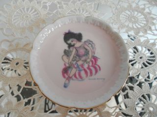 Vintage Brownie Downing Ballerina Pin Dishes Australian Pottery c1950s 3
