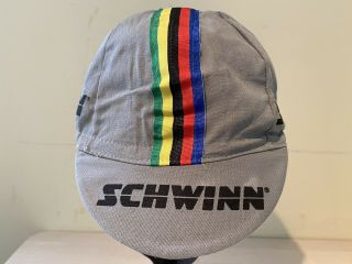 Vintage 1980s Schwinn Cycling Cap - Made In Italy Apis Brand Hat