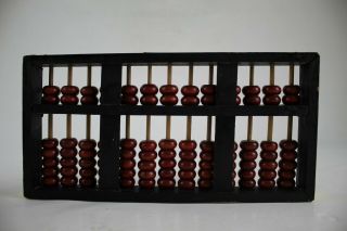 Vintage Lotus - Flower Brand Wooden Black Chinese Abacus Peoples Republic of China 3