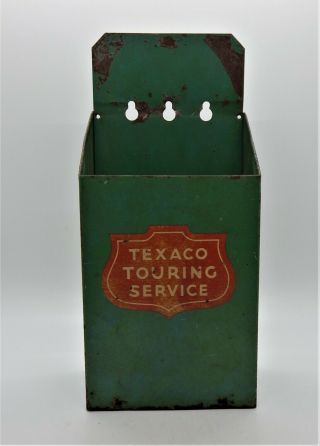 Texaco Touring Service - Metal Holder For Maps Circa 1940