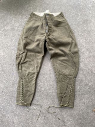 Ww1 Us Army Wool Pants Size 32 Waist (g937