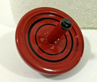 Japanese Porcelain Spinning Tops Boxed Set Of 5 Red/black 1.  5 Inch Tall