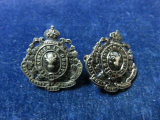 Rare Orig Antique Collar Badges " Rnwmp " Royal North West Mounted Police " Gaunt "