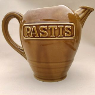 Vintage French Ceramic Pastis Jug,  Collectable Breweriana Home Bar Man Cave
