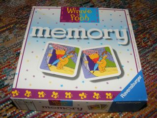 Vintage Winnie The Pooh Memory Game Rare Ravensburger 1999 Disney Complete