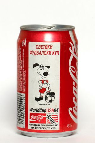 1994 Coca Cola Can From Macedonia,  World Cup Usa94