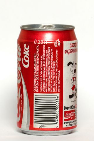1994 Coca Cola can from Macedonia,  World Cup USA94 3