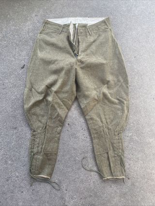 Ww1 Us Army Wool Pants Size 35x27 With Tag (g926