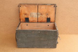 Wwi Ww1 Old Vintage Wooden Military Army Ammo Box Cartridge Crate Tag 1912 Empty
