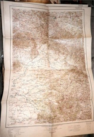 Wwi 1915 German Army Military Map E.  Europe,  Lemberg,  Lvov,  Lviv,  Lwow,  Russia,  Prussia