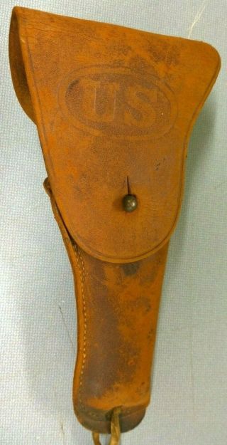 Wwi U.  S.  Army Colt 1911 Holster Dated 1917 Warren Leather Goods Co.