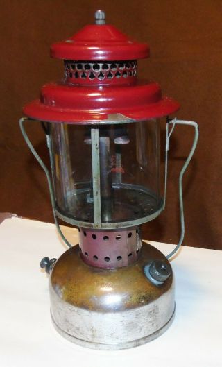 AGM Lantern American Gas Machine Model 2572 Maroon Vintage Little Rough 2