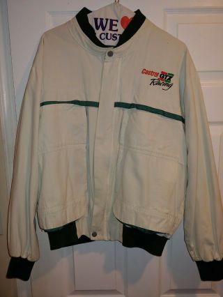 Vintage 1970s Castrol Gtx Racing Motor Oil Windbreaker Jacket,  Large,  Cotton Shell