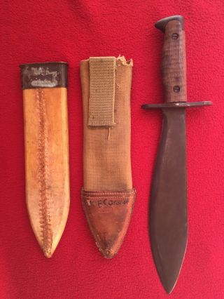 Ww1 Us Trench Knife 1917 Bolo Knife Plum Philadelphia 1918 Black Finish