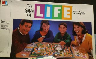 Vintage " The Game Of Life " Board Game By Milton Bradley - 1991 Edition -