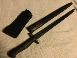 British Pattern 1907 Bayonet Wilkinson (dated 1917) With Scabbard,  Frog