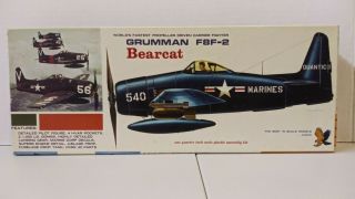 Vintage Hawk Grumman F8f - 2 Bearcat Plastic Model Kit