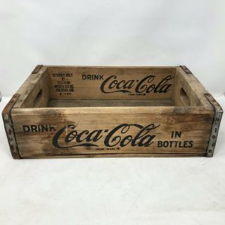 Vintage Drink Coca Cola Wooden Bottle Crate Los Angeles Southern Wooden Box