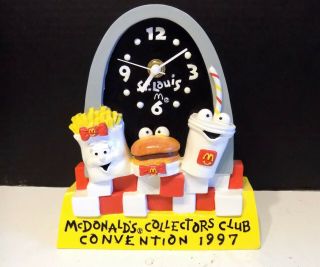 1997 Mcdonalds Collectors Club Convention Clock St.  Louis Missouri 228/500