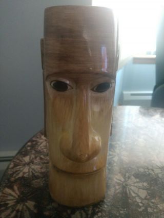 Vintage Otagiri Tiki Planter Flower Vase Easter Island Head Mug Cup Japan