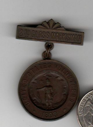 Massachusetts Pre Wwi Spanish American War Campaign Service National Guard Medal