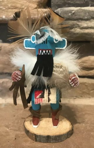 Kachina Doll Native American Indian Hopi 4” Tall Signed By Artist Handcrafted
