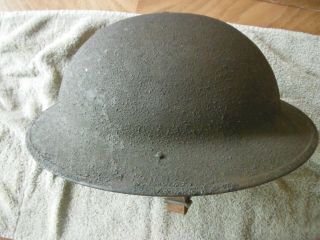 Wwi Us Army M1917 Doughboy Helmet With Liner & Leather Strap In