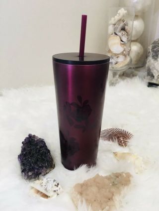 Starbucks 2020 Fall Plum Wine Rose Stainless Steel Tumbler Cold Cup