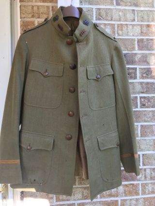 Ww1 Wwi Us Army Wool Tunic 2nd Lt Quartermaster Corps Insignia Tailor - Made