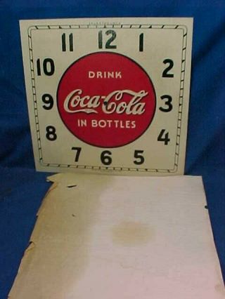 Orig 1939 Coca Cola Selecto Clock Drink Coca Cola In Bottles Electric Clock Face