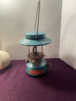 Vintage Holiday Camp Lantern By Thermos Great Color Model 8311