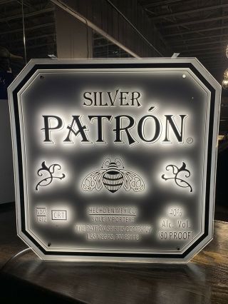 Patron Tequila Light Up Sign Home Bar Pub Sign,  Lighted Sign