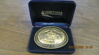 Well Worn Montana Silversmiths Western Horse Show Trophy Buckle