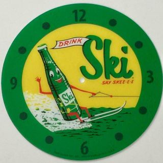 14 - 3/8 " Ski Cola Round Replacement Clock Face For Pam Clock