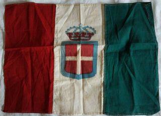 1914 Ww I Kingdom Of Italy Cloth Flag 16 1/2 " X 10 1/2 "