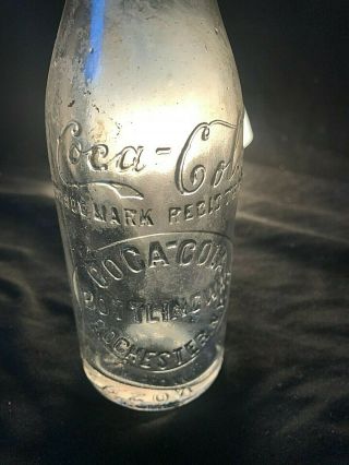 Early Straight Sided Coca Cola Script Bottle Rochester Ny Anderson La