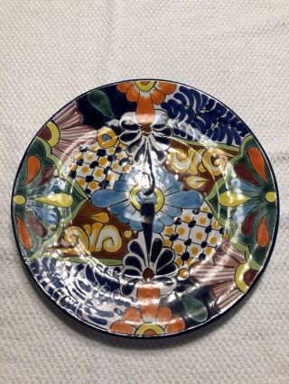 Talavera Pottery Decorative Wall Decor Dinner Plate 11 1/2 Inch Diameter