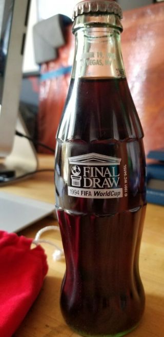 Rare 1994 World Cup Final Draw Las Vegas Souvenir Coca Cola Bottle