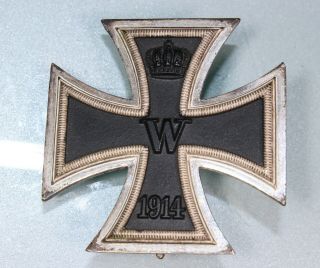 Ww1 German Ek1 Iron Cross First Class.  Magentic.  Frosting.  Ww2 Issue.  Mi275