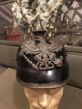Ww1 German Prussian Helmet Spike “with God For King And Fatherland”
