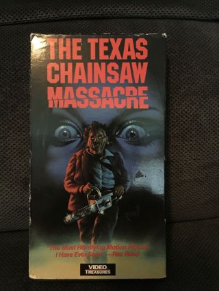 Vintage The Texas Chainsaw Massacre 1974 Vhs Video Treasures Slasher Horror Cult