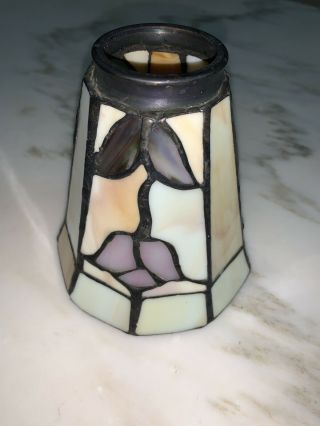 1 Vintage Slag Stained Glass Lamp Globe Tiffany Style