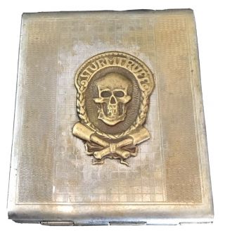 Imperial German,  Ww1,  Storm Trooper,  Very Rare Cigarette Case,  Officer Quality