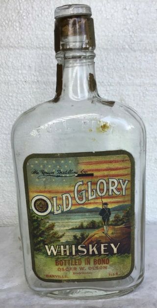 Old Glory Whiskey Bottle Oscar W Olson Boozer 