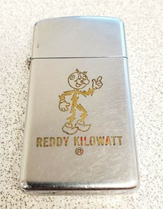 Vintage 1969 Reddy Kilowatt Electric Collectible Zippo Slim Lighter
