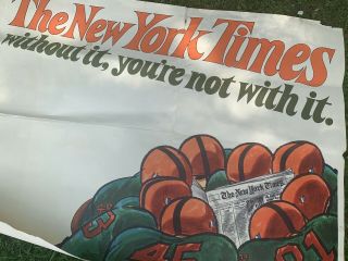 1967 York Times Nyc Subway Advertising Poster