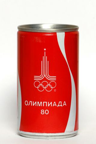 1980 Coca Cola Can From The Ussr,  Olympics Moscow 