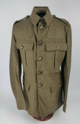 Ww1 Wwi British Army Middlesex Regiment 4 Pocket Wool Tunic W/ Badges Dated 1915